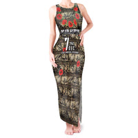 Pearl Harbor Remembrance Day Personalized Tank Maxi Dress Memories of December 7 with Red Poppy Lei - Polynesian Pride
