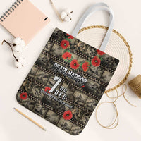 Pearl Harbor Remembrance Day Tote Bag Memories of December 7 with Red Poppy Lei - Polynesian Pride