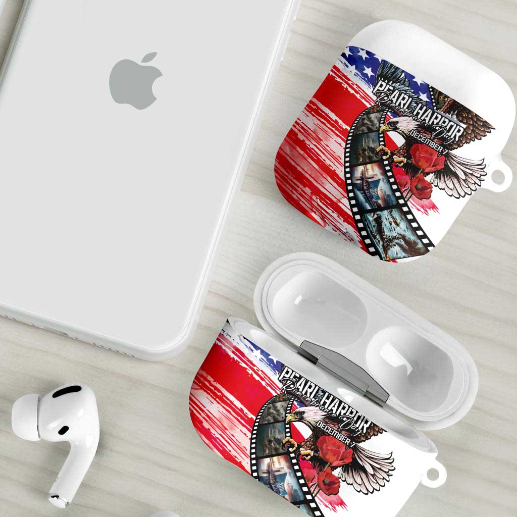 Pearl Harbor Remembrance Day AirPods Case Lest We Forget - The Bald Eagle Remembers LT03 - Polynesian Pride