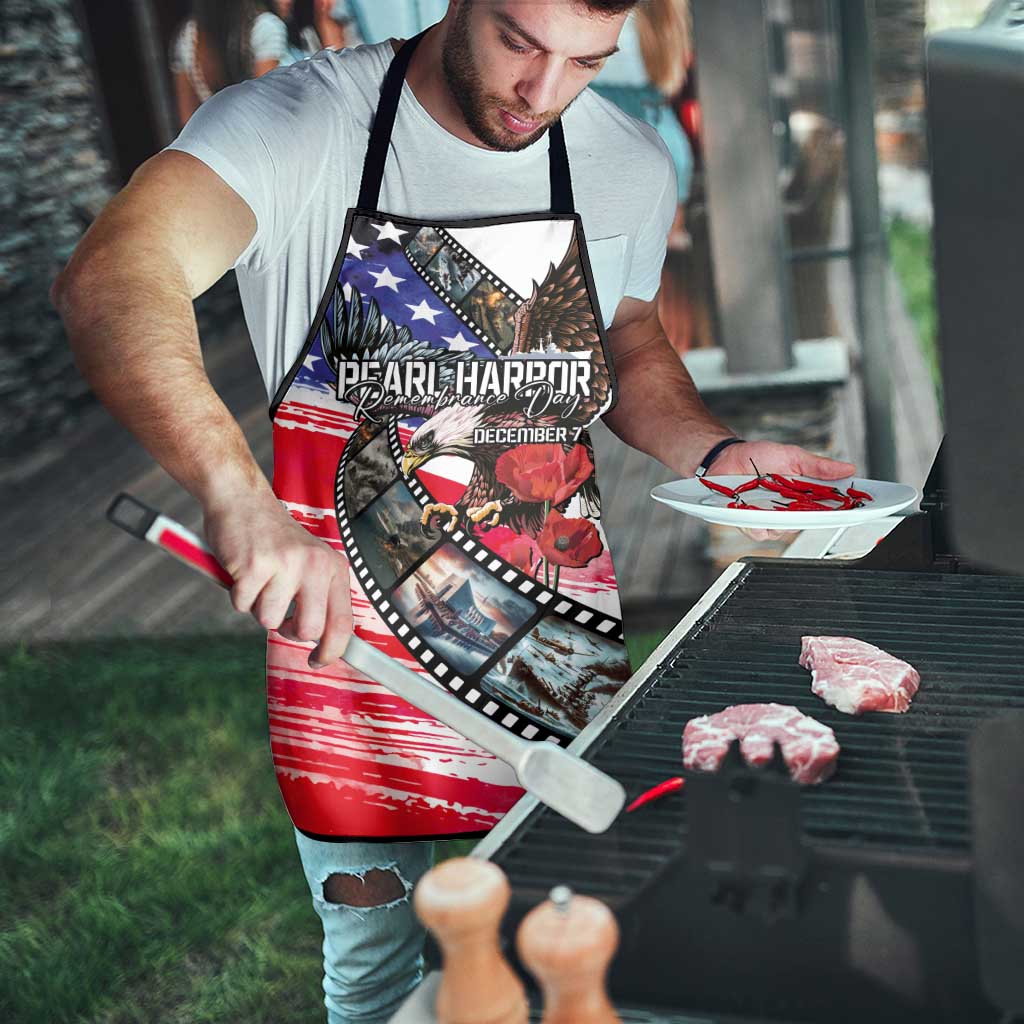 Pearl Harbor Remembrance Day Apron Lest We Forget - The Bald Eagle Remembers LT03 - Polynesian Pride