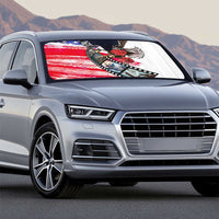 Pearl Harbor Remembrance Day Auto Sun Shade Lest We Forget - The Bald Eagle Remembers - Polynesian Pride