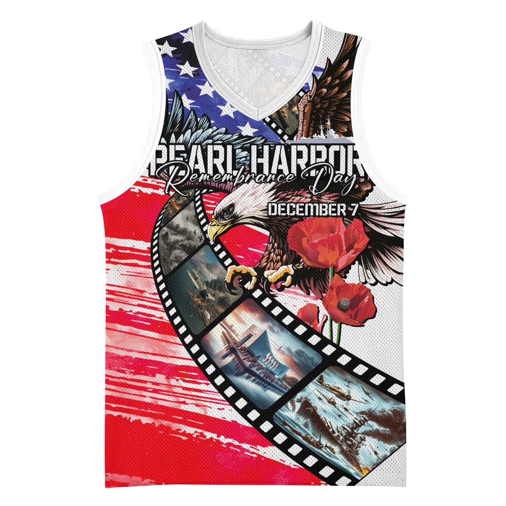Pearl Harbor Remembrance Day Personalized Basketball Jersey Lest We Forget - The Bald Eagle Remembers - Polynesian Pride