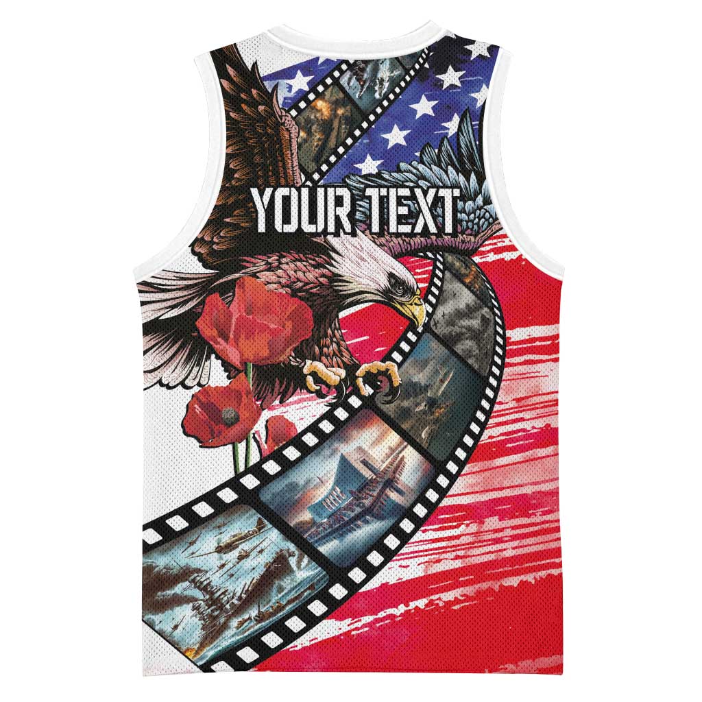 Pearl Harbor Remembrance Day Personalized Basketball Jersey Lest We Forget - The Bald Eagle Remembers LT03 - Polynesian Pride