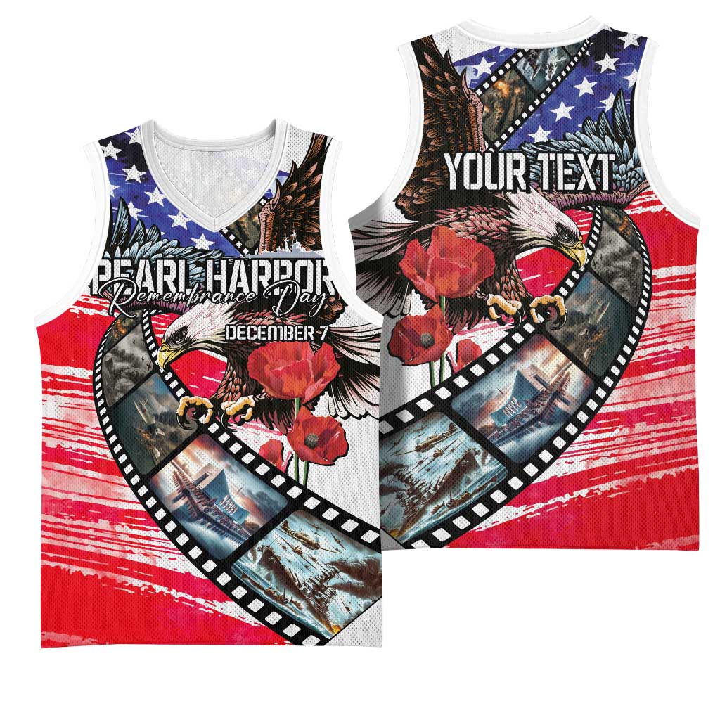 Pearl Harbor Remembrance Day Personalized Basketball Jersey Lest We Forget - The Bald Eagle Remembers LT03 - Polynesian Pride