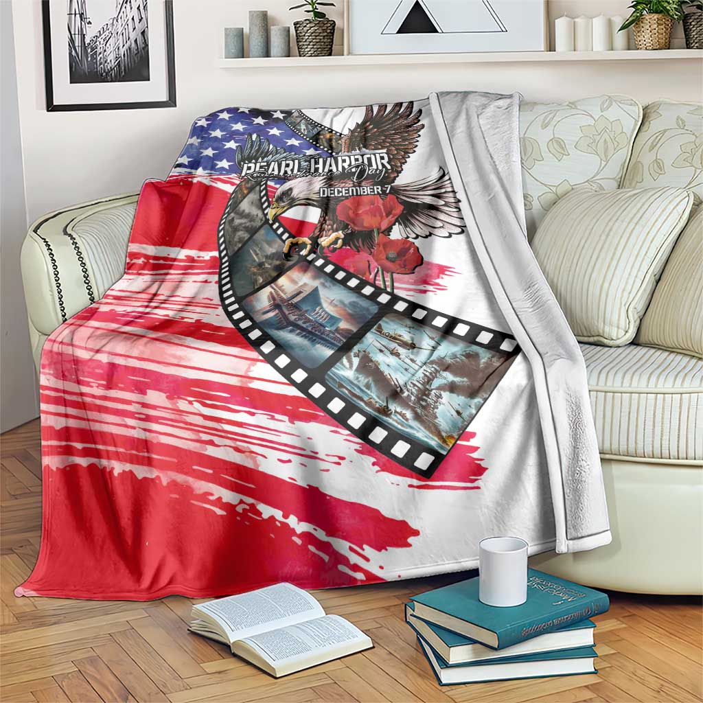 Pearl Harbor Remembrance Day Blanket Lest We Forget - The Bald Eagle Remembers - Polynesian Pride