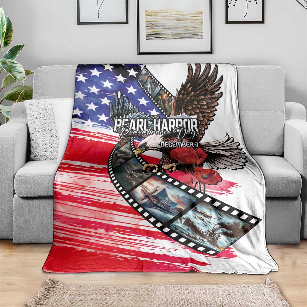 Pearl Harbor Remembrance Day Blanket Lest We Forget - The Bald Eagle Remembers - Polynesian Pride