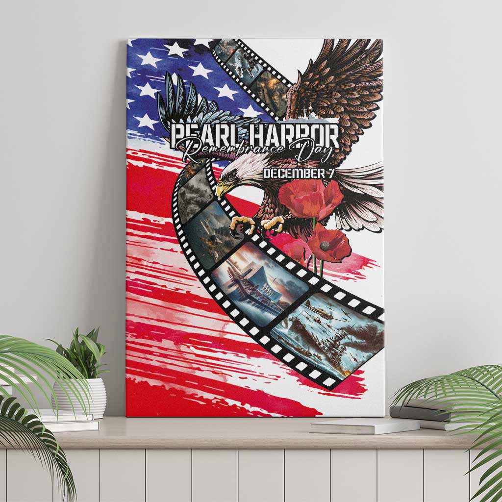 Pearl Harbor Remembrance Day Canvas Wall Art Lest We Forget - The Bald Eagle Remembers LT03 - Polynesian Pride