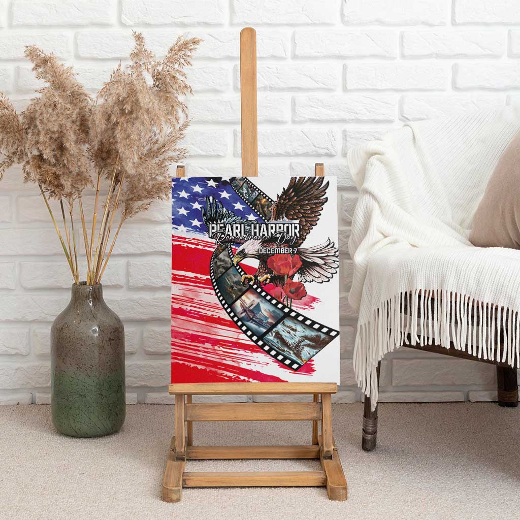 Pearl Harbor Remembrance Day Canvas Wall Art Lest We Forget - The Bald Eagle Remembers LT03 - Polynesian Pride