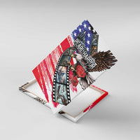 Pearl Harbor Remembrance Day Canvas Wall Art Lest We Forget - The Bald Eagle Remembers LT03 With Frame White - Polynesian Pride