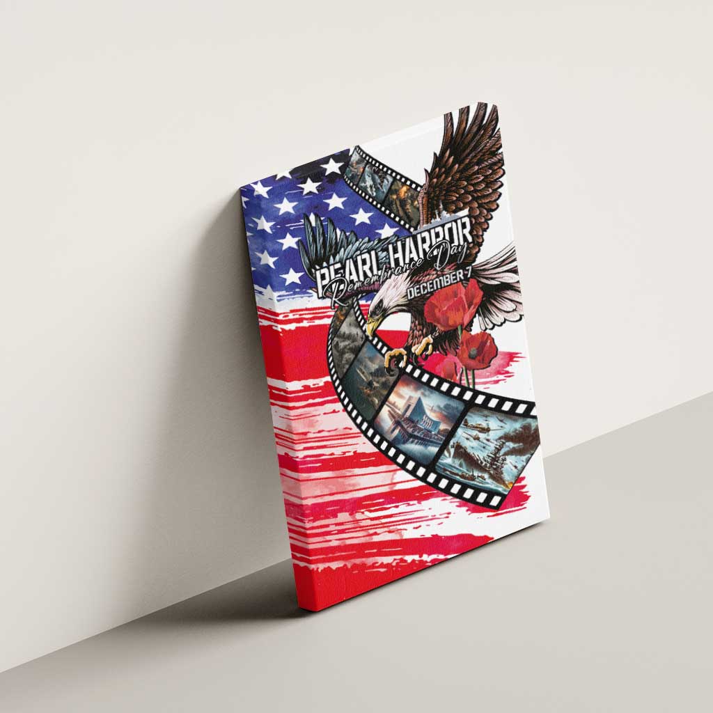 Pearl Harbor Remembrance Day Canvas Wall Art Lest We Forget - The Bald Eagle Remembers LT03 - Polynesian Pride