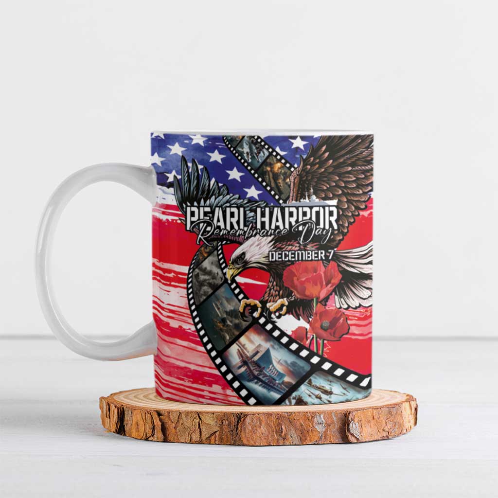 Pearl Harbor Remembrance Day Personalized Ceramic Mug Lest We Forget - The Bald Eagle Remembers LT03 White - Polynesian Pride