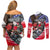 Pearl Harbor Remembrance Day Personalized Couples Matching Off Shoulder Short Dress and Long Sleeve Button Shirt Lest We Forget - The Bald Eagle Remembers - Polynesian Pride