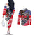 Pearl Harbor Remembrance Day Personalized Couples Matching Off The Shoulder Long Sleeve Dress and Long Sleeve Button Shirt Lest We Forget - The Bald Eagle Remembers - Polynesian Pride