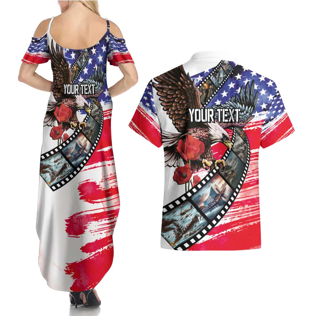 Pearl Harbor Remembrance Day Personalized Couples Matching Summer Maxi Dress and Hawaiian Shirt Lest We Forget - The Bald Eagle Remembers LT03 - Polynesian Pride