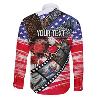 Pearl Harbor Remembrance Day Personalized Family Matching Off The Shoulder Long Sleeve Dress and Hawaiian Shirt Lest We Forget - The Bald Eagle Remembers - Polynesian Pride