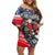 Pearl Harbor Remembrance Day Personalized Family Matching Off Shoulder Short Dress and Hawaiian Shirt Lest We Forget - The Bald Eagle Remembers - Polynesian Pride