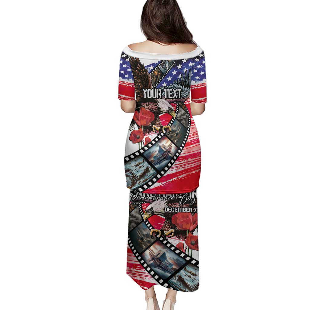 Pearl Harbor Remembrance Day Personalized Family Matching Puletasi and Hawaiian Shirt Lest We Forget - The Bald Eagle Remembers LT03 - Polynesian Pride