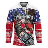 Pearl Harbor Remembrance Day Personalized Hockey Jersey Lest We Forget - The Bald Eagle Remembers LT03 Unisex White - Polynesian Pride