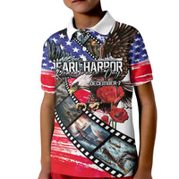 Pearl Harbor Remembrance Day Personalized Kid Polo Shirt Lest We Forget - The Bald Eagle Remembers - Polynesian Pride