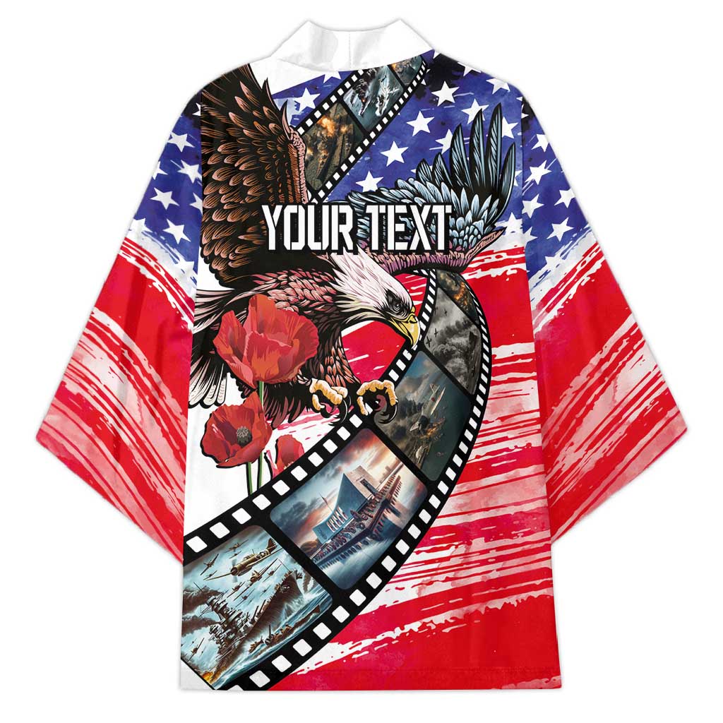 Pearl Harbor Remembrance Day Personalized Kimono Lest We Forget - The Bald Eagle Remembers - Polynesian Pride