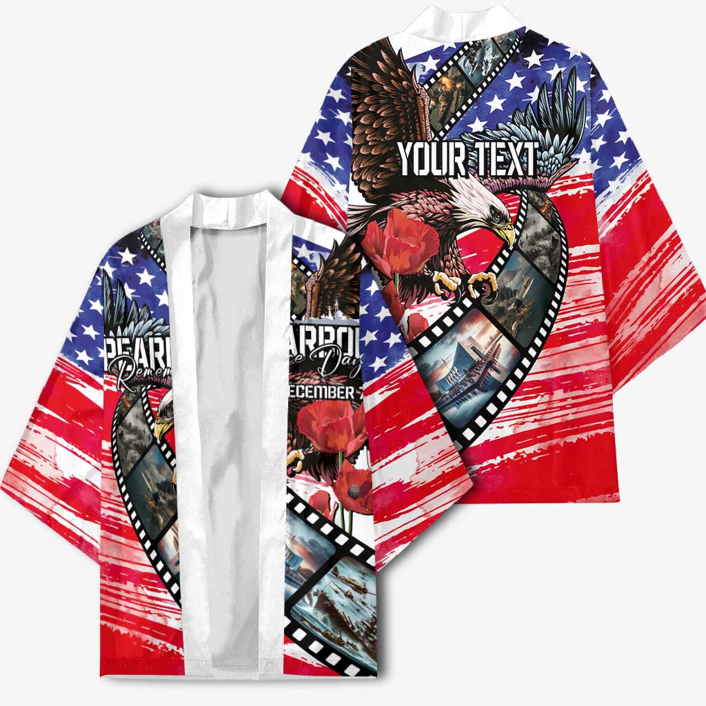 Pearl Harbor Remembrance Day Personalized Kimono Lest We Forget - The Bald Eagle Remembers - Polynesian Pride