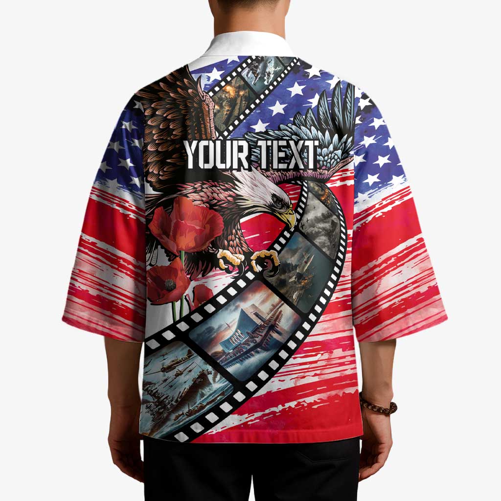 Pearl Harbor Remembrance Day Personalized Kimono Lest We Forget - The Bald Eagle Remembers - Polynesian Pride