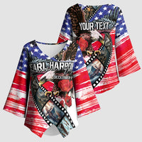 Pearl Harbor Remembrance Day Personalized Kimono Sleeve Blouse Lest We Forget - The Bald Eagle Remembers LT03 - Polynesian Pride