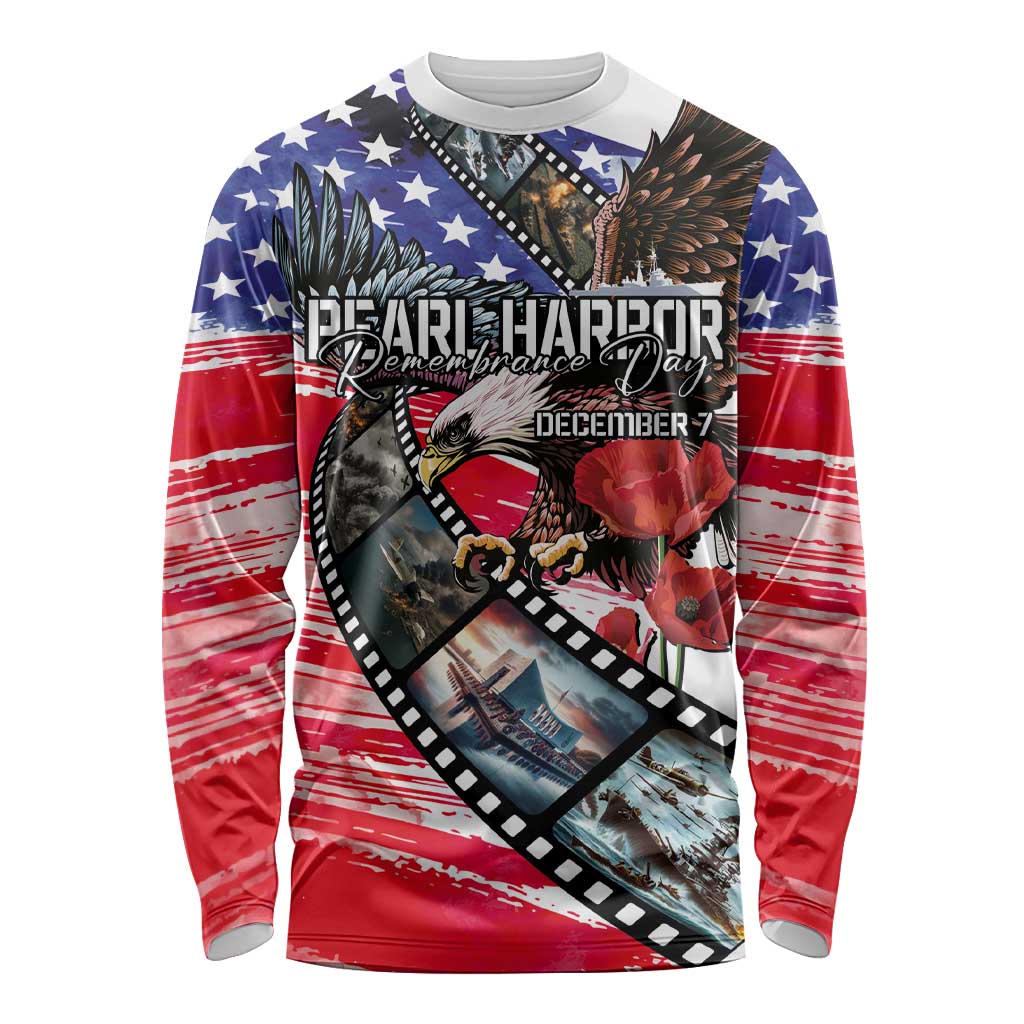 Pearl Harbor Remembrance Day Personalized Long Sleeve Shirt Lest We Forget - The Bald Eagle Remembers LT03 Unisex White - Polynesian Pride