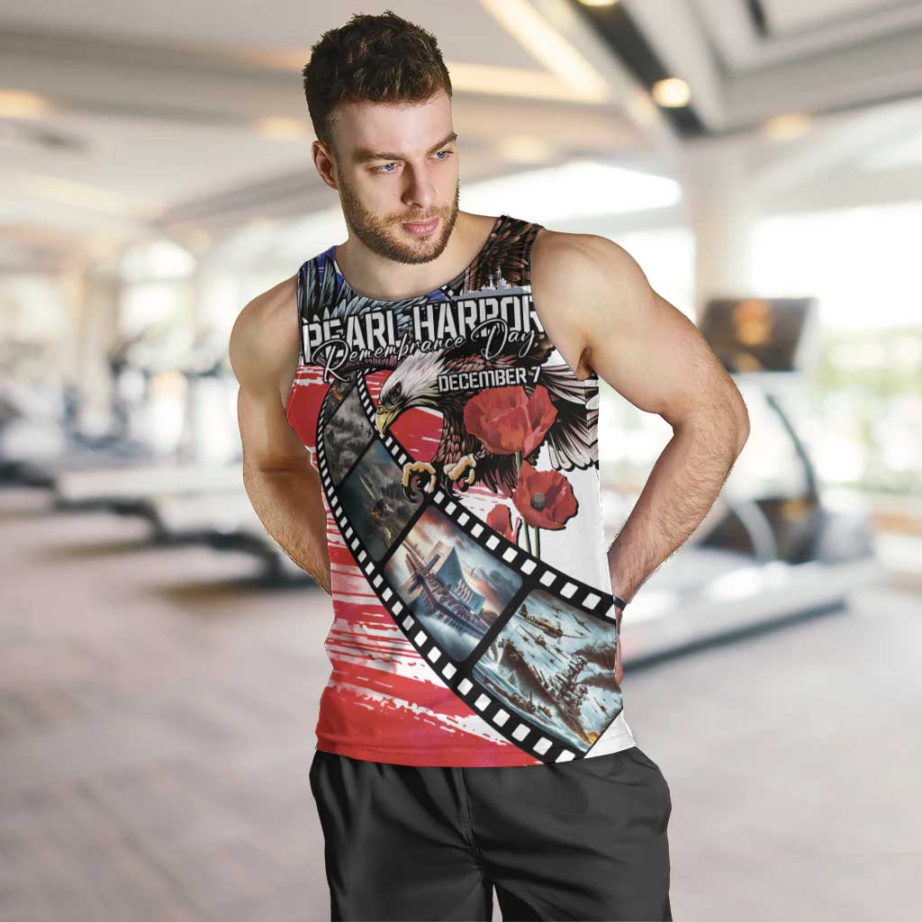 Pearl Harbor Remembrance Day Personalized Men Tank Top Lest We Forget - The Bald Eagle Remembers - Polynesian Pride