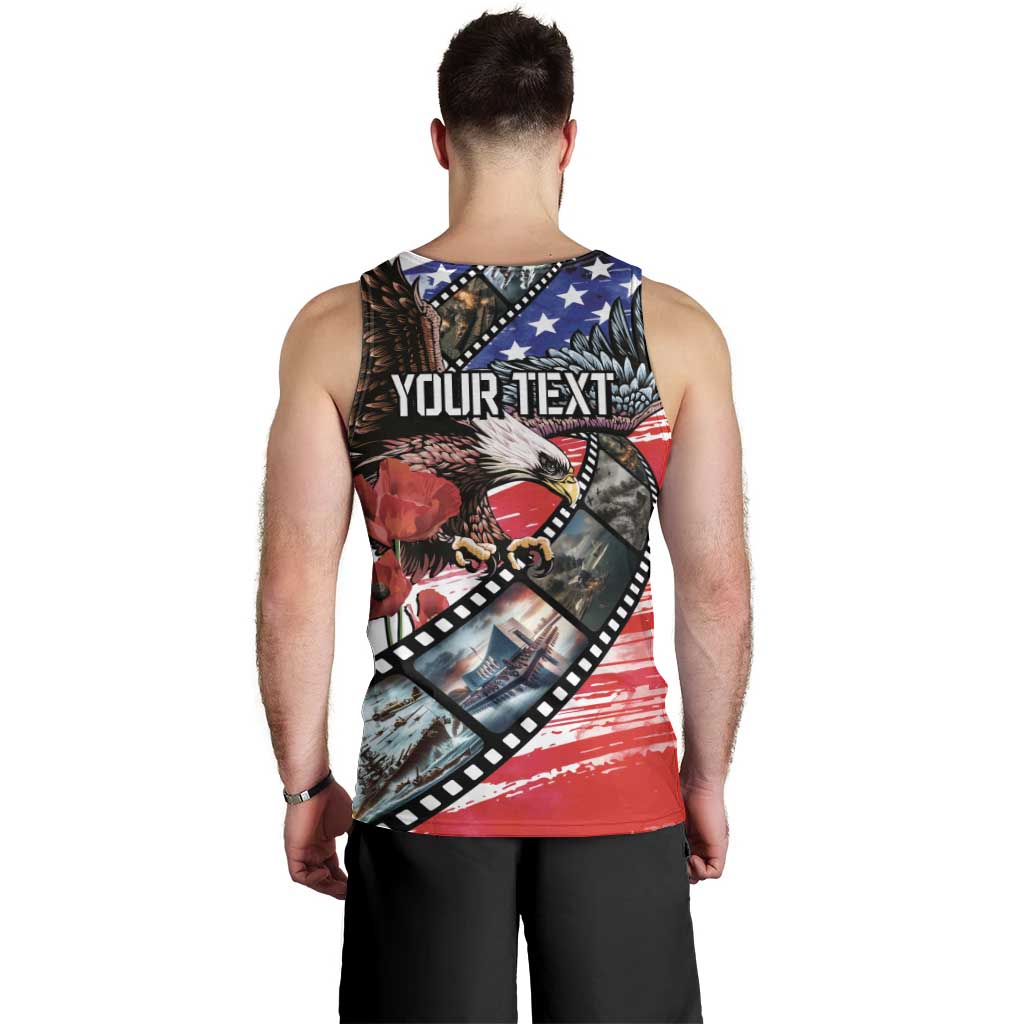 Pearl Harbor Remembrance Day Personalized Men Tank Top Lest We Forget - The Bald Eagle Remembers - Polynesian Pride