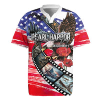 Pearl Harbor Remembrance Day Personalized Rugby Jersey Lest We Forget - The Bald Eagle Remembers LT03 White - Polynesian Pride