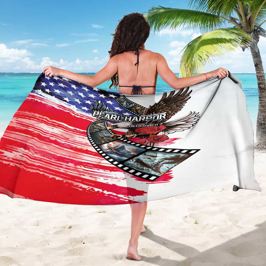 Pearl Harbor Remembrance Day Sarong Lest We Forget - The Bald Eagle Remembers - Polynesian Pride