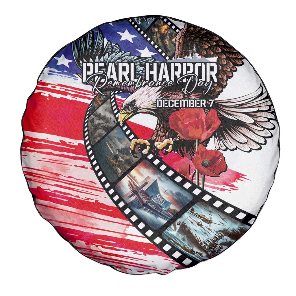 Pearl Harbor Remembrance Day Spare Tire Cover Lest We Forget - The Bald Eagle Remembers - Polynesian Pride