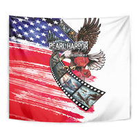 Pearl Harbor Remembrance Day Tapestry Lest We Forget - The Bald Eagle Remembers - Polynesian Pride