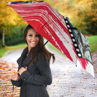 Pearl Harbor Remembrance Day Umbrella Lest We Forget - The Bald Eagle Remembers - Polynesian Pride