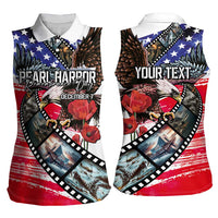 Pearl Harbor Remembrance Day Personalized Women Sleeveless Polo Shirt Lest We Forget - The Bald Eagle Remembers LT03 - Polynesian Pride