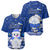 Palau Christmas Baseball Jersey Snowman Hugs Palau Coat of Arms Maori Pattern Blue Style LT03 - Polynesian Pride