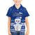 Palau Christmas Family Matching Puletasi Dress and Hawaiian Shirt Snowman Hugs Palau Coat of Arms Maori Pattern Blue Style LT03 Son's Shirt Blue - Polynesian Pride