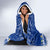 Palau Christmas Hooded Blanket Snowman Hugs Palau Coat of Arms Maori Pattern Blue Style LT03 - Polynesian Pride