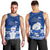 Palau Christmas Men Tank Top Snowman Hugs Palau Coat of Arms Maori Pattern Blue Style LT03 - Polynesian Pride