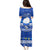 Palau Christmas Puletasi Snowman Hugs Palau Coat of Arms Maori Pattern Blue Style LT03 - Polynesian Pride