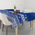 Palau Christmas Tablecloth Snowman Hugs Palau Coat of Arms Maori Pattern Blue Style LT03 - Polynesian Pride