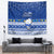 Palau Christmas Tapestry Snowman Hugs Palau Coat of Arms Maori Pattern Blue Style LT03 - Polynesian Pride