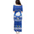 Personalised Palau Christmas Puletasi Snowman Hugs Palau Coat of Arms Maori Pattern Blue Style LT03 - Polynesian Pride