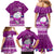 Palau Christmas Family Matching Mermaid Dress and Hawaiian Shirt Snowman Hugs Palau Coat of Arms Maori Pattern Pink Style LT03 - Polynesian Pride