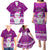 Palau Christmas Family Matching Puletasi Dress and Hawaiian Shirt Snowman Hugs Palau Coat of Arms Maori Pattern Pink Style LT03 - Polynesian Pride