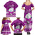 Palau Christmas Family Matching Summer Maxi Dress and Hawaiian Shirt Snowman Hugs Palau Coat of Arms Maori Pattern Pink Style LT03 - Polynesian Pride