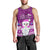 Palau Christmas Men Tank Top Snowman Hugs Palau Coat of Arms Maori Pattern Pink Style LT03 - Polynesian Pride