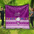 Palau Christmas Quilt Snowman Hugs Palau Coat of Arms Maori Pattern Pink Style LT03 - Polynesian Pride