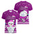 Palau Christmas Women V Neck T Shirt Snowman Hugs Palau Coat of Arms Maori Pattern Pink Style LT03 - Polynesian Pride